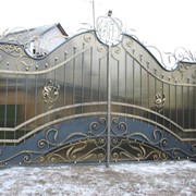 Ворота с художественной ковкой 18 фото