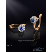 Серьги 2072/2 сапфир фотография