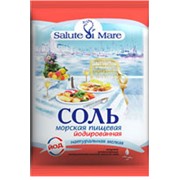Соль морская пищевая натуральная Salute di Mare мелкая йодированная в мягкой упаковке фотография