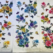 Полотенце кухонное с цветочным рисунком 12 шт фото