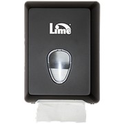 Диспенсер д/туалетной бумаги в пачках LIME Color черный с кнопкой