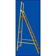 Стремянка стеклопластиковая с вертикальной опорой телеком с широкими ступенями Луч ССВ-1,5ТШ фото
