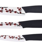 Набор керамических ножей с декором 3 шт Bergner BG 4101 фото