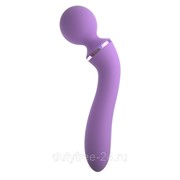 Фиолетовый двусторонний вибростимулятор Duo Wand Massage-Her - 19,6 см. фото