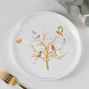 Тарелка пирожковая «Колибри», 19,5×2 см, цвет белый фотография