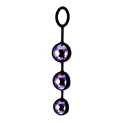 Фиолетово-черные тройные вагинальные шарики toyfa a-toys A-toys 764009