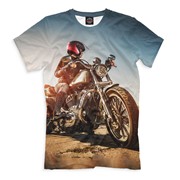 Футболка Девушка на мотоцикле MTR-372509-fut-2 фото