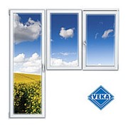 Балконный блок ПВХ Veka 2100х2100 мм 2-ЛГ-ПО 3 стеклопакет фото