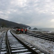 Строительство железнодорожных путей фото