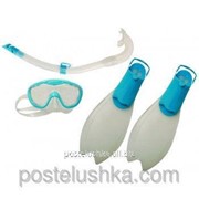 Набор для плавания детский: трубка, маска, ласты SPEEDO 8035930309-33-36, 36-38 термостекло,пласт,силикон