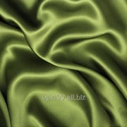 Атлас однотонный средней плотности цвет оливковый 45/240 фотография