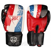 Перчатки боксёрские RSC HIT PU SB-01-146 12 унций Бело-красно-синий фотография