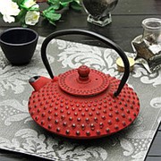 Чайник с ситом “МАРОККО“ красный, эмаль внутри, 800мл фотография