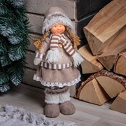 Кукла интерьерная “Маруся в шапочке с меховой оторочкой“ 28 см фото