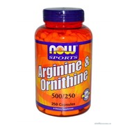 Аминокислоты NOW Arginine & Ornithine 100 капсул фото