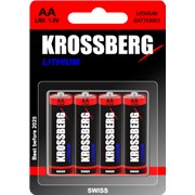 Литиевые батарейки Krossberg Lithium фотография