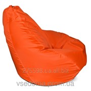 Оранжевое мега большое кресло-мешок груша 140*100 см из ткани Оксфорд фото