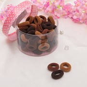 Резинки для волос 'Махрушка' (набор 72 шт) шоколад фото