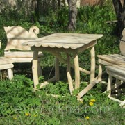 Табуретка деревянная,стол,мебель для сада,мебель из дерева,мебель для дачи. фото