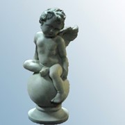 Ритуальная статуэтка "Ангел на шаре"
