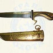 .Нож “ДРАКОН“ охотничий (110Х18М-ШД) (отд.латунь) фото