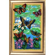 Наборы для вышивания бисером Порхающие бабочки фотография