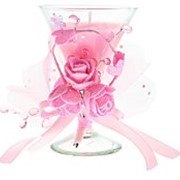 Свеча гелевая розовая Комплимент фото