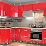 Кухня модульная High Gloss угловая 2600 * 1300 мм фотография