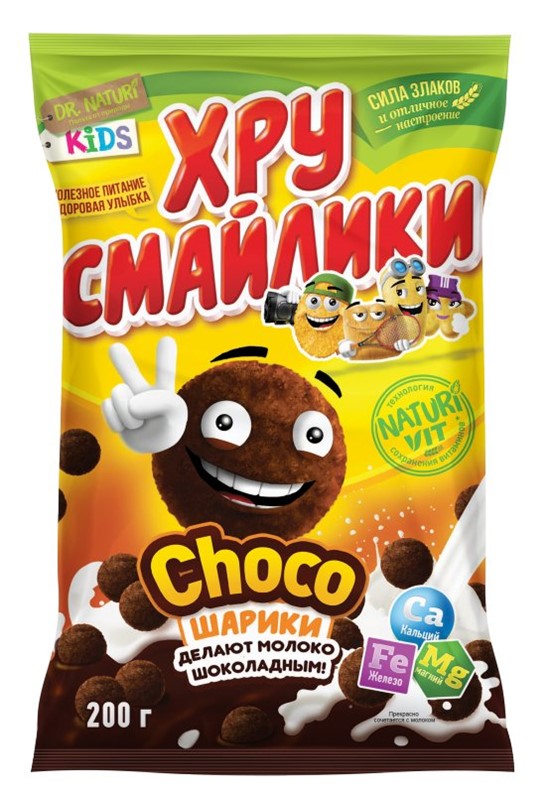 Dr.Naturi Кукурузные шоколадные шарики, 370гр в Челябинске (Хлопья ...
