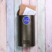 Ящик почтовый без замка (с петлёй), вертикальный, «Полукруглый», бронзовый фото