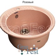 Мойка GranFest Rondo GF-R520 цвет розовый 1 секционная кухонная фотография