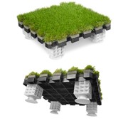 Модульное покрытие Roofingreen в виде зеленой травы