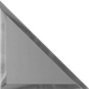 Треугольная зеркальная графитовая матовая плитка с фацетом 10 мм (250х250мм)