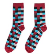 Носки Check — Black/Red/Blue — Socks’N’Roll фото