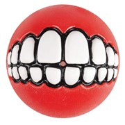 Rogz Rogz мяч с принтом зубы и отверстием для лакомств GRINZ, красный (L) фото
