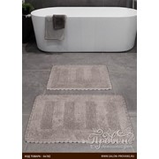 Набор ковриков для ванной Karna LENA вязаный хлопок 50х70, 60х100 кофейный фото