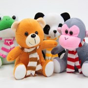 Мягкие игрушки Зоопарк в шарфе фотография