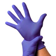 Перчатки нитриловые неопудренные текстурированная раб. поверхность (кончики пальцев), 3,5 гр./шт XS фиолетовые