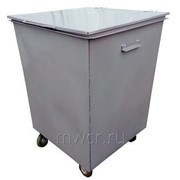 Металлический контейнер для мусора квадратный 0, 75 м 3 фото