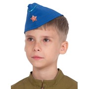 Аксессуар для праздника Карнавалофф Пилотка Летчика синяя с кантом детская, 53-55 см фото