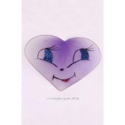 Сердце из капрона, 15 см, фиолетовый фото