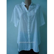 Блуза туника с вышивкой спереди