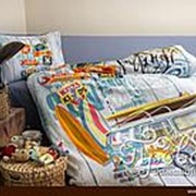 Комплект подросткового постельного белья Issimo Home RANFORCE PEACE хлопковый ранфорс бирюзовый 1,5 спальный фото