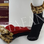 Вязанные женские носки. В упаковке 12 пар фотография