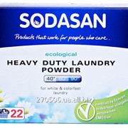 Порошок-концентрат стиральный органический Sodasan Heavy Duty для сильных загрязнений, с смягчителем воды и кислородом