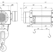 Тальэлектрическая 13МТ 202 H28 V1 2/1, г/п -0,5 тонн, в/п -28 метра, пр-во Болгария фото