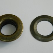 Люверсы стальные №28 (Блочка + кольцо), цвет Антик фото