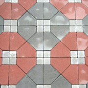 Тротуарная плитка Диагональ Паприка фото