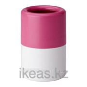 Стакан для зубных щеток, розовый,белый ЛОСШЁН фотография