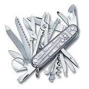 Нож перочинный VICTORINOX Swiss Champ, 91 мм, 31 функция, полупрозрачный серебристый (50267) фотография